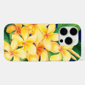 Coques Case-Mate iPhone Plumeria paradisiaque tropicale Illustration hawaï (Verso (horizontal))