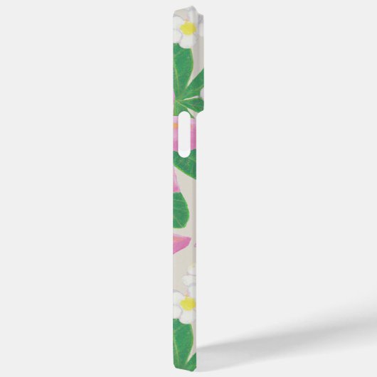 Coques Case-Mate iPhone Plumeria sans couture Motif art imprimé (Verso / Droite)