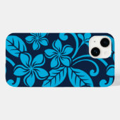 Coques Case-Mate iPhone PLUMÉRIE DE L'ÎLE (BLEU x 2) (Verso (horizontal))