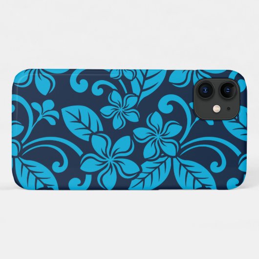 Coques Case-Mate iPhone PLUMÉRIE DE L'ÎLE (Bleu x 2) (Dos (Horizontal))