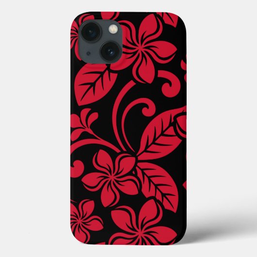 COQUES Case-Mate iPhone PLUMÉRIE DE L'ÎLE (NOIR/ROUGE) (Verso)