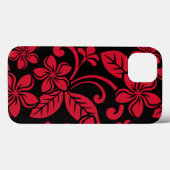 COQUES Case-Mate iPhone PLUMÉRIE DE L'ÎLE (NOIR/ROUGE) (Verso (horizontal))