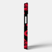 COQUES Case-Mate iPhone PLUMÉRIE DE L'ÎLE (NOIR/ROUGE) (Verso / Droite)