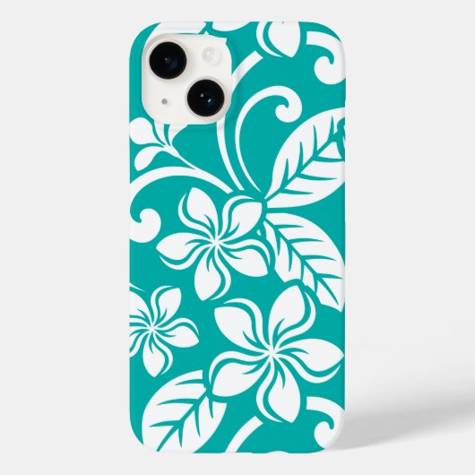 COQUES Case-Mate iPhone PLUMÉRIE DE L'ÎLE (TURQUOISE) (Verso)