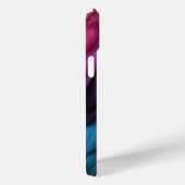 Coques Case-Mate iPhone Plumes Bleu Orange Violet (Verso / Droite)