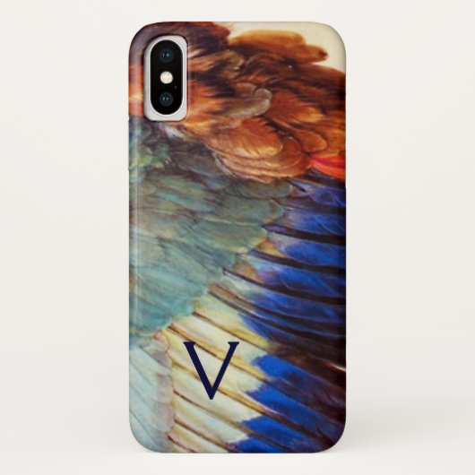 COQUES Case-Mate iPhone PLUMES D'AILE D'UN ROLLER EUROPÉEN MONOGRAMME (Dos)
