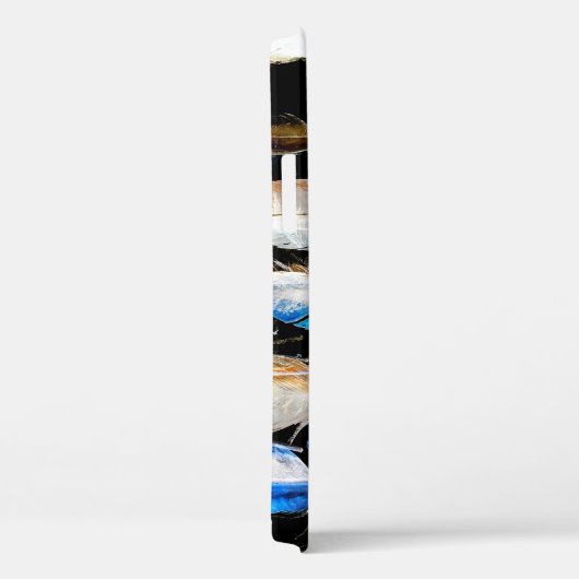 Coques Case-Mate iPhone Plumes d'aquarelle volante : Arrière - plan transp (Verso / Droite)