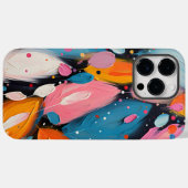 Coques Case-Mate iPhone Plumes de Bohême Abstraites colorées (Verso (horizontal))