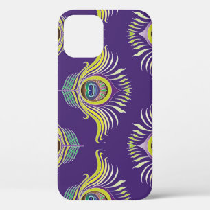 Case-Mate iPhone Case Plumes de paon : arrière - plan vintage sans soudu