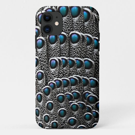 Coques Case-Mate iPhone Plumes de paon gris (Dos)
