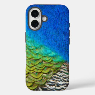 Coques iPhone 16 Plumes de paon IV Nature abstraite colorée