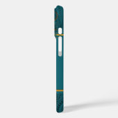 Coques Case-Mate iPhone Plumes de paon sur la ceinture Turquoise (Verso / Gauche)