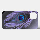 Coques Case-Mate iPhone Plumes de paon violet (Verso (horizontal))