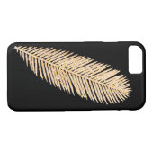 Coques Case-Mate iPhone Plumes de Parties scintillant Gold Faux (Dos (Horizontal))