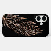 Coques Case-Mate iPhone Plumes de Parties scintillant rose Gold Faux (Verso (horizontal))