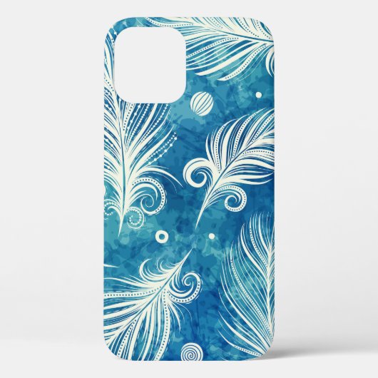 Coques Case-Mate iPhone Plumes dessinées à la main : Motif transparent (Verso)