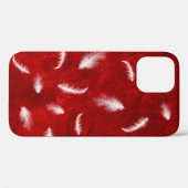 Coques Case-Mate iPhone Plumes en cuir rouge (Verso (horizontal))