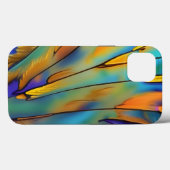 Coques Case-Mate iPhone Plumes en verre tendu AI Art Abstrait (Verso (horizontal))