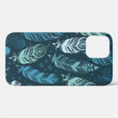 Coques Case-Mate iPhone Plumes ethniques motif transparent (Verso (horizontal))