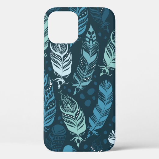 Coques Case-Mate iPhone Plumes ethniques motif transparent (Verso)