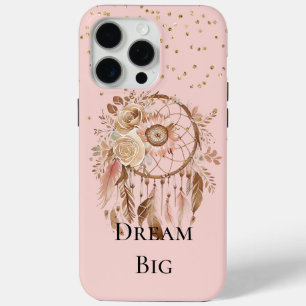 Coque iPhone 15 Pro Max Plumes florales Dream Catcher