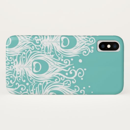 Coques Case-Mate iPhone Plumes molles de paon (Dos (Horizontal))