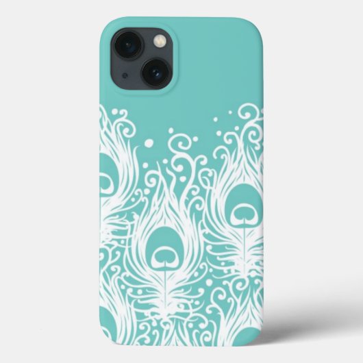 Coques Case-Mate iPhone Plumes molles de paon (Verso)