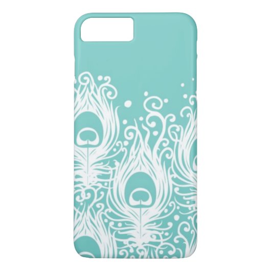 Coques Case-Mate iPhone Plumes molles de paon (Dos)