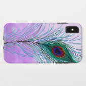 Coques Case-Mate iPhone Plumes Peacock à main (Dos (Horizontal))