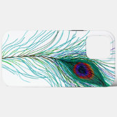 Coques Case-Mate iPhone Plumes Peacock à main (Verso (horizontal))
