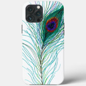 Coques Case-Mate iPhone Plumes Peacock à main (Verso)