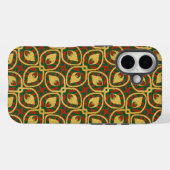 Coques Case-Mate iPhone Plumes Peacock Gold Foil Rouge Vert (Verso (horizontal))