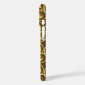 Coques Case-Mate iPhone Plumes Peacock Gold Foil Rouge Vert (Verso / Gauche)