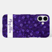 Coques Case-Mate iPhone Plumes Peacock personnalisées (Verso (horizontal))