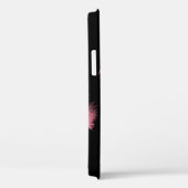 Coques Case-Mate iPhone Plumes roses sur fond noir (Verso / Droite)