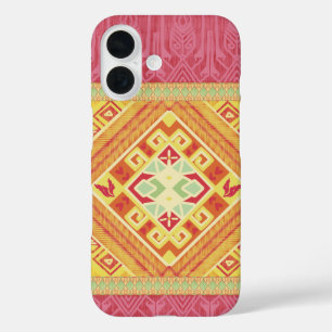 Coques iPhone 16 Plumes rouges et jaunes