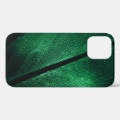 Coques Case-Mate iPhone Plumes Vertes, Belle Texture Motif. (Verso (horizontal))