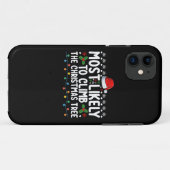 Coques Case-Mate iPhone Plus Susceptible de Grimper sur l'Arbre de Noël en (Dos (Horizontal))