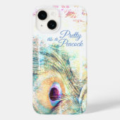 Coques Case-Mate iPhone Plutôt blanc pastel paon (Verso)