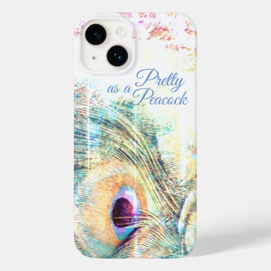 Coques Case-Mate iPhone Plutôt blanc pastel paon (Verso)