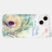 Coques Case-Mate iPhone Plutôt blanc pastel paon (Verso (horizontal))