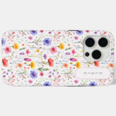 Coques Case-Mate iPhone Plutôt Fleur sauvage rose ovale (Verso (horizontal))