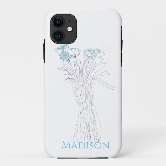 Coques Case-Mate iPhone Plutôt Minimale Moderne Fleur Plan Pour Les Femmes (Dos)