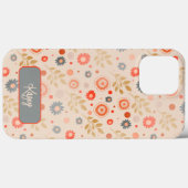Coques Case-Mate iPhone Plutôt Moderne Inspiritisme Floral Personnalisable (Verso (horizontal))