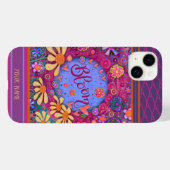 Coques Case-Mate iPhone Plutôt rose Fleur Coeurs Inspirivity Nom (Verso (horizontal))