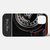 Coques Case-Mate iPhone Pneu turbo Neon-Pop-Art avec Monogram! (Verso (horizontal))