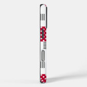 Coques Case-Mate iPhone Pneuka rouge gris patchwork sur arrière - plan bla (Verso / Droite)