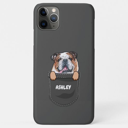 Coques Case-Mate iPhone Poche Anglais Bulldog Cute Dog Propriétaire de ani (Dos)
