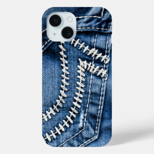 Coque Pour iPhone 15 Poche de Jeans