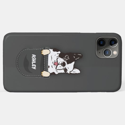 Coques Case-Mate iPhone Poche Français Bulldog Maillot Chien Propriétaire (Dos (Horizontal))